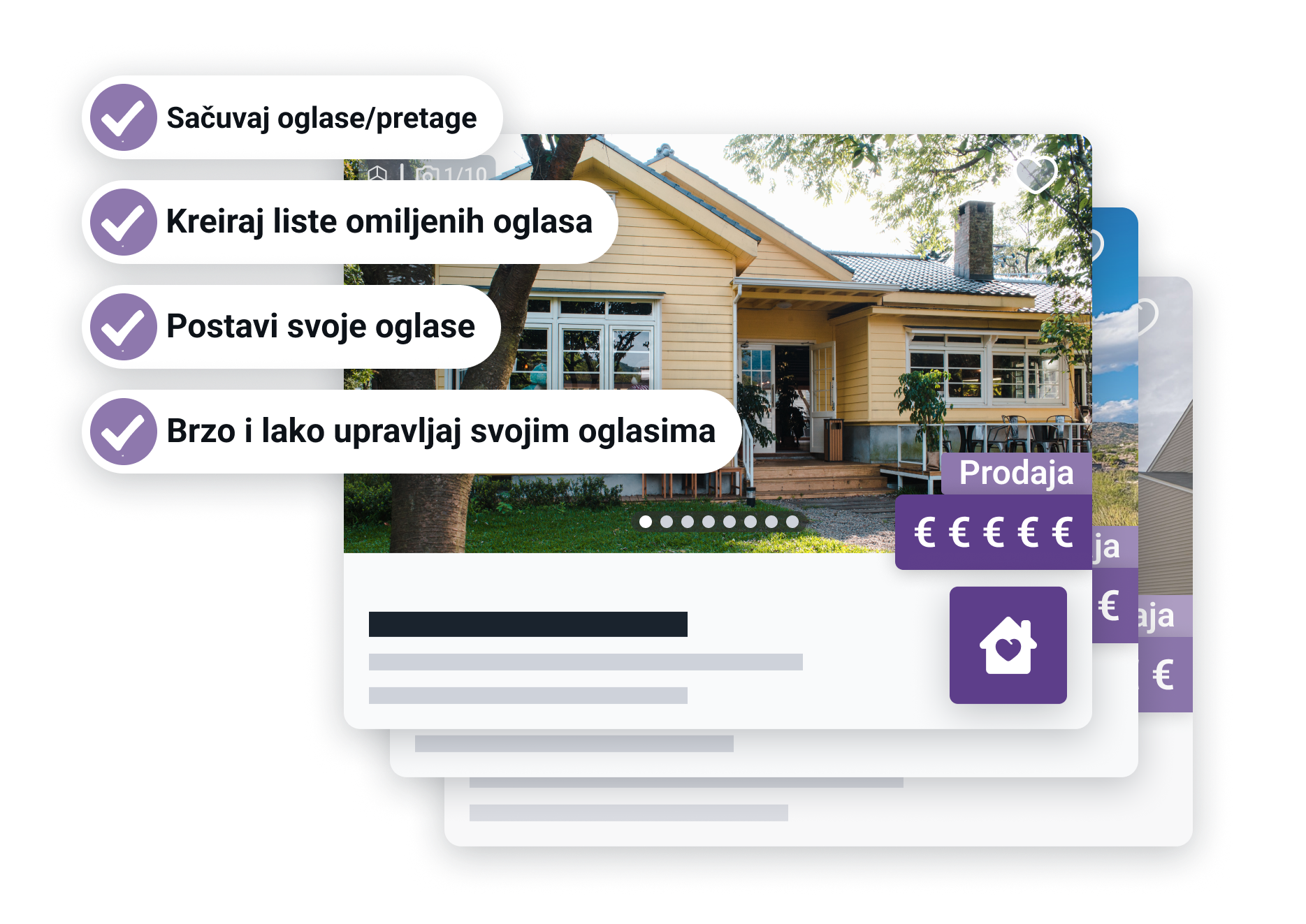 Pregled funkcija za prijavljene korisnike